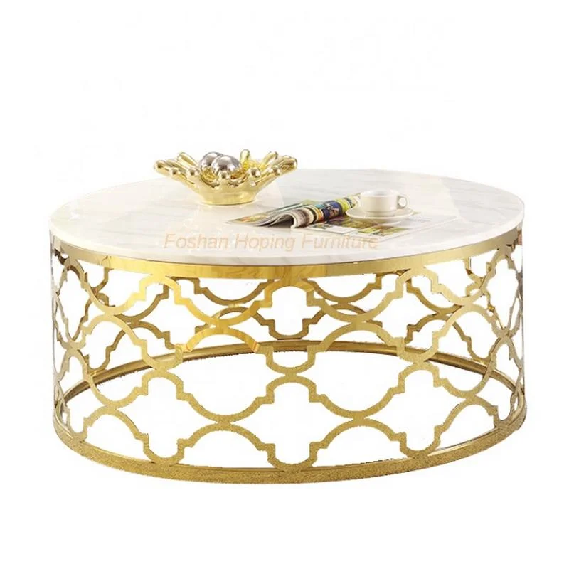 Table de mariage blanche Table ronde en métal café Centre Table Home Table Nouvelle table