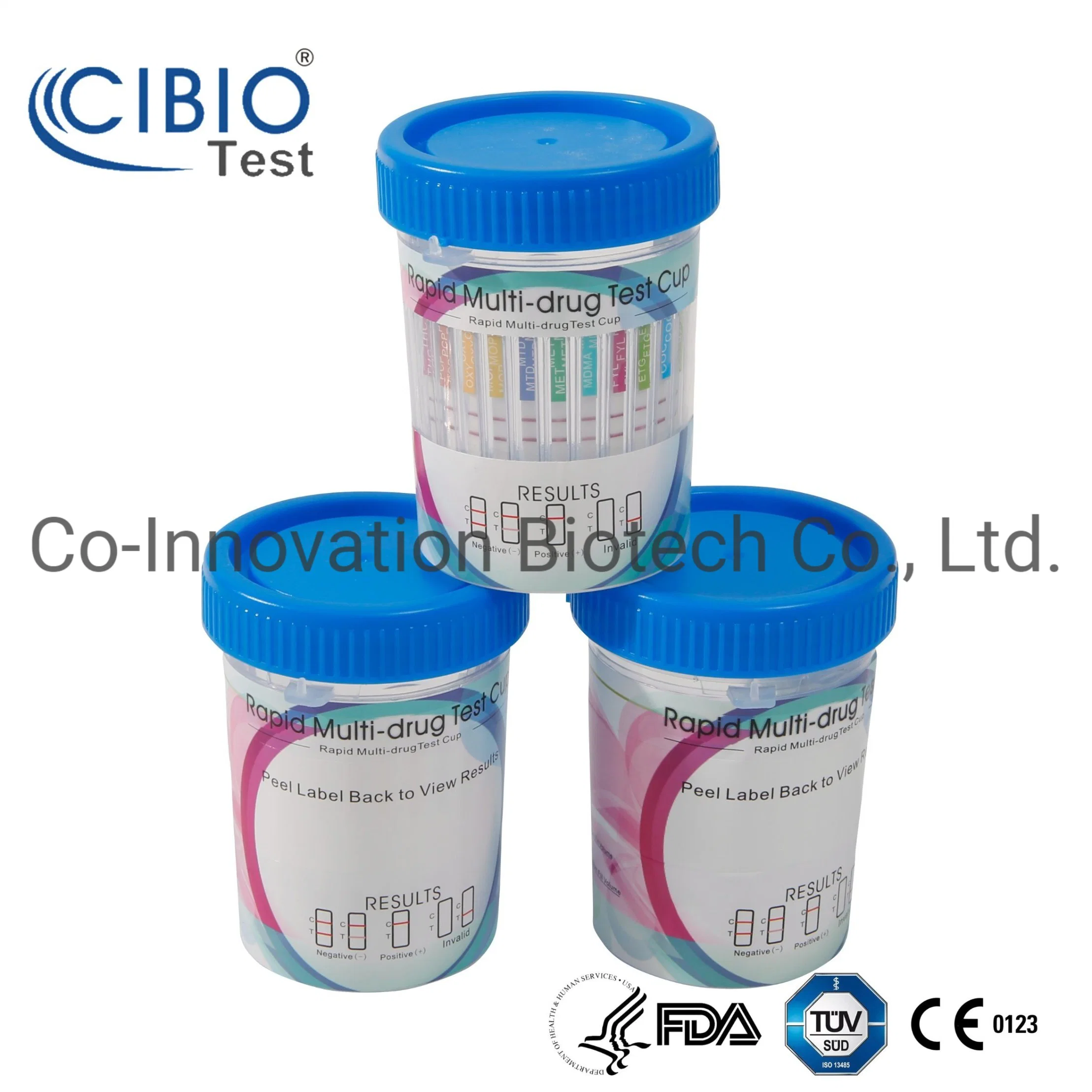 Instant Multi Panel Drug Test Cup FDA 510K CLIA verzichtet