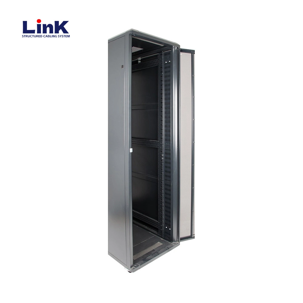 Armoire rack de serveur réseau pour la fabrication des métaux avec gestion des câbles pour Organisation de télécommunications