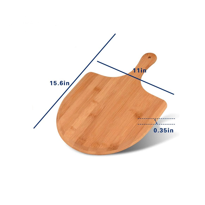 13 Inch Pizza Stone with Wooden Pizza Peel and Stainless Steel Cutter