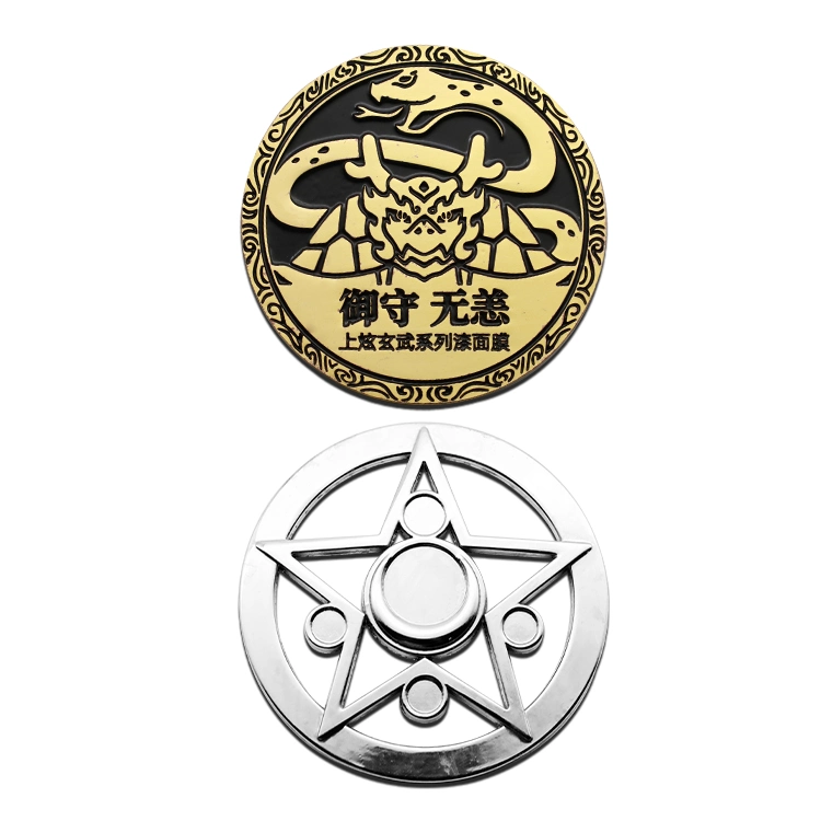 Religiosa Natal Craft Promocional Metal logo Label Pet Dog Tag Placa de características da chave inteligente Souvinir Coin