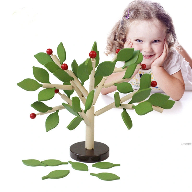 Exercise Children&prime; S Hands-on Ability Apple Tree Educational Wooden Toys