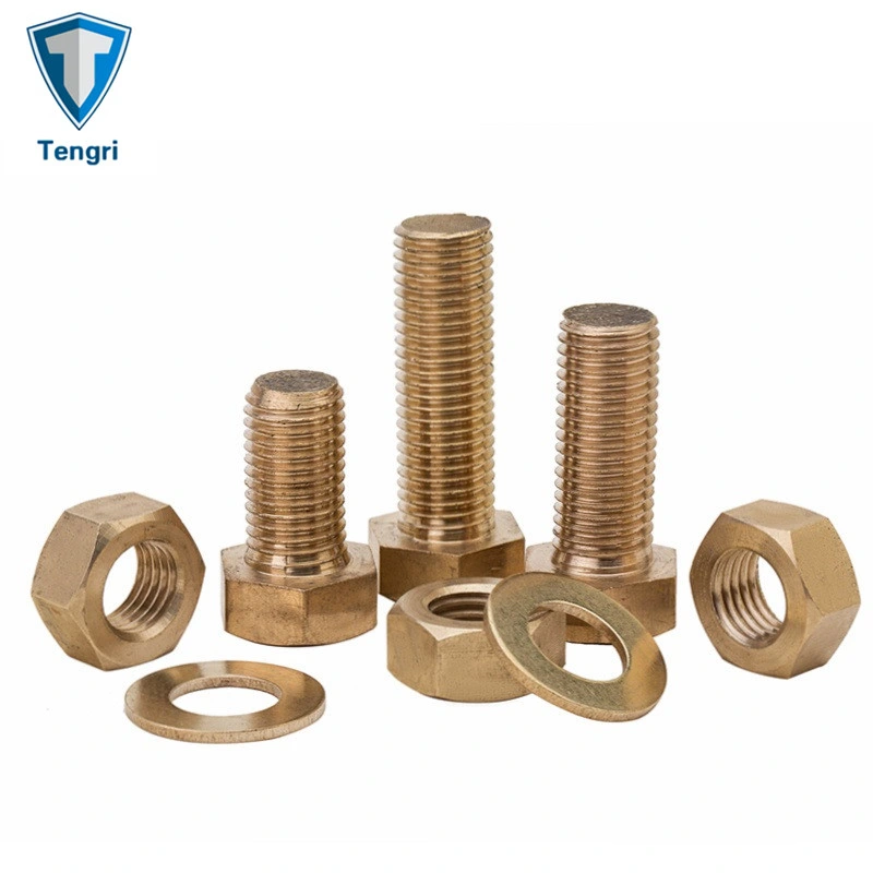 Ansib18.2.1 Wholesale Copper Brass Railway Rail Bolt Hexagon Head Bolt Sems Bolt