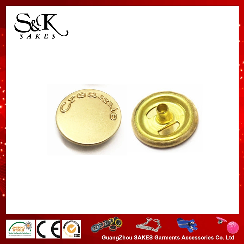 Good Quality Metal Button Spring Type Snap Fasteners Button for Pants/Jacket/Coat