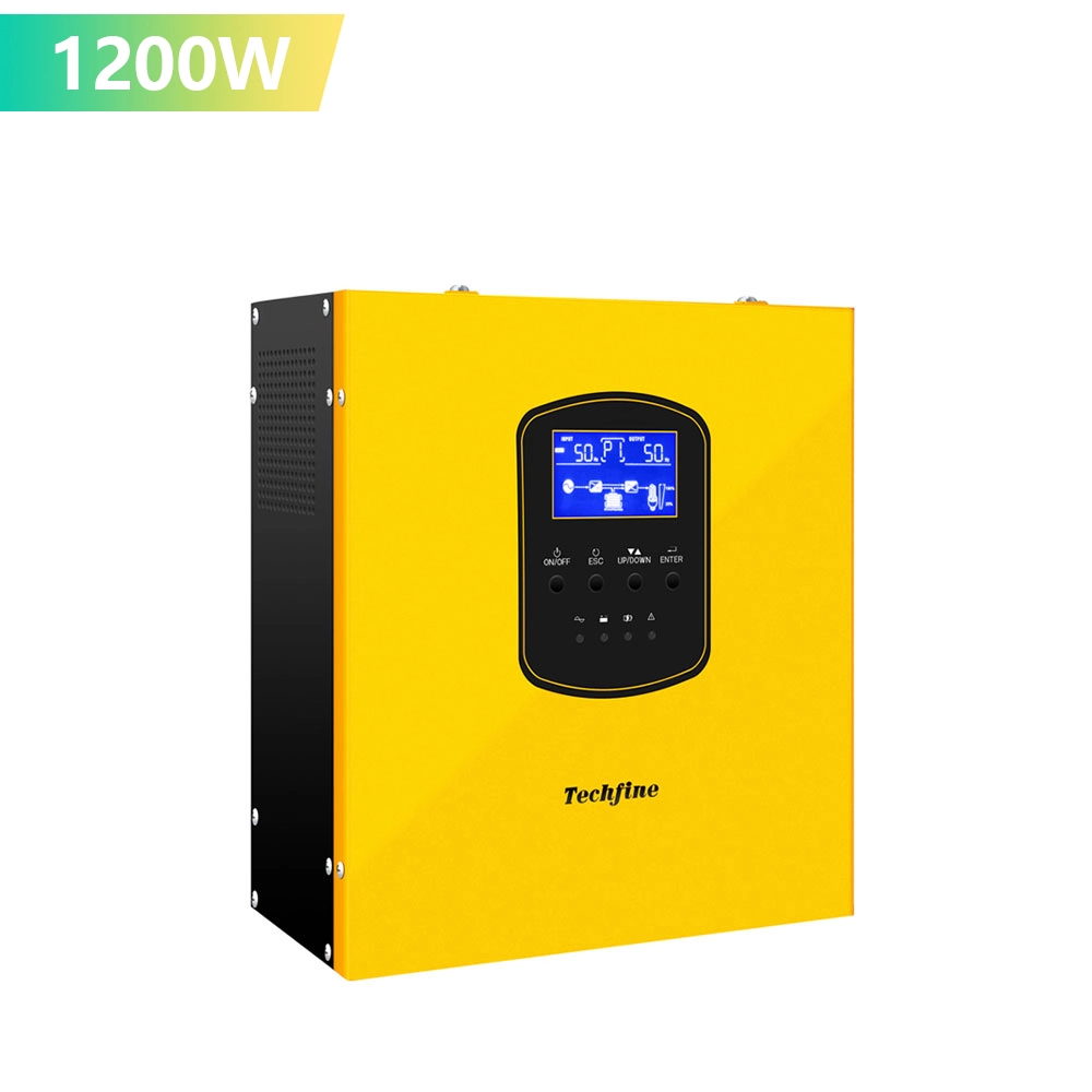 1.5KVA Techfine 1200W 12V onde sinusoïdale pure onduleur solaire hors réseau