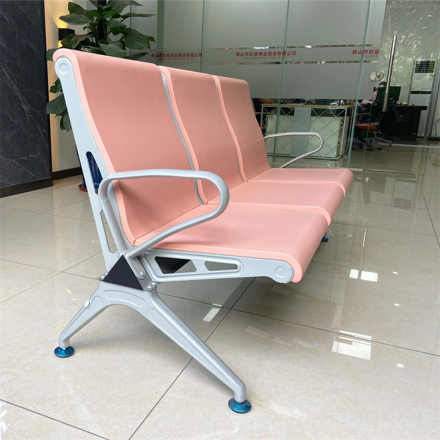 Modern Metal 3 Seats Public Reception Hospital Airport Waiting Bench Chair