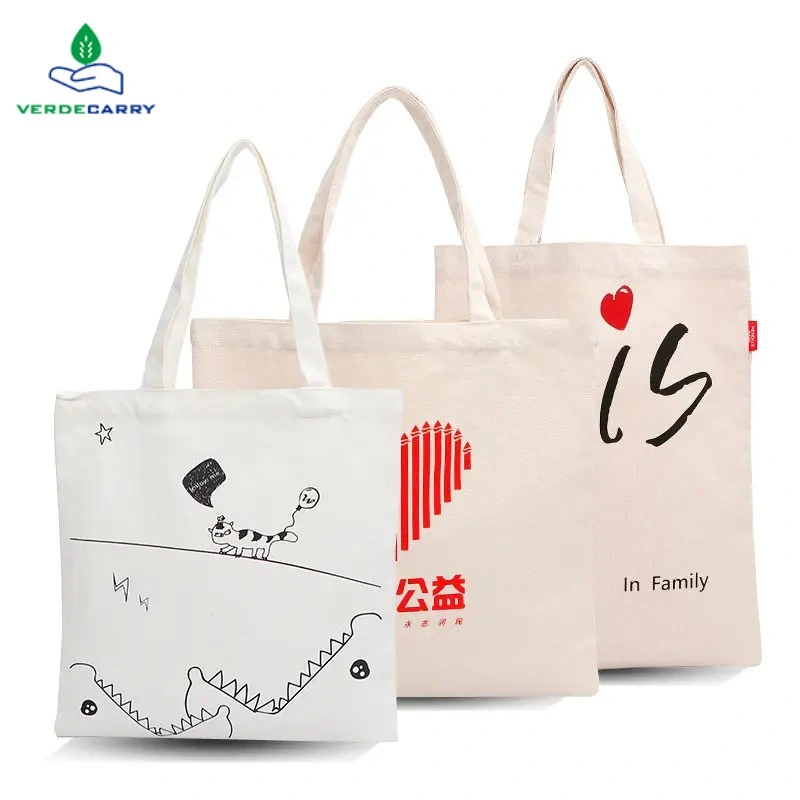 Wholesale Eco-friendly Promotional Custom Printed logo Plain Cotton Sac fourre-tout Sac fourre-tout en toile