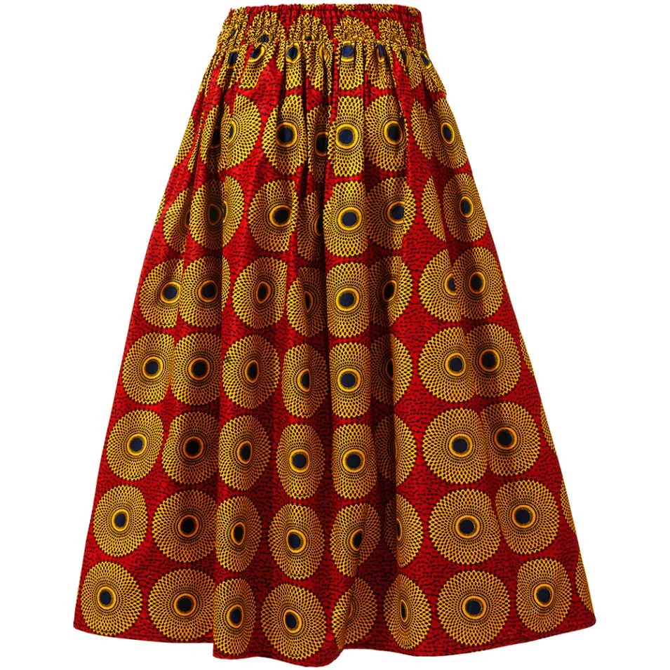 Manufacturing Customized Wholesale/Supplier Africa Clothing MIDI African Print Skirts