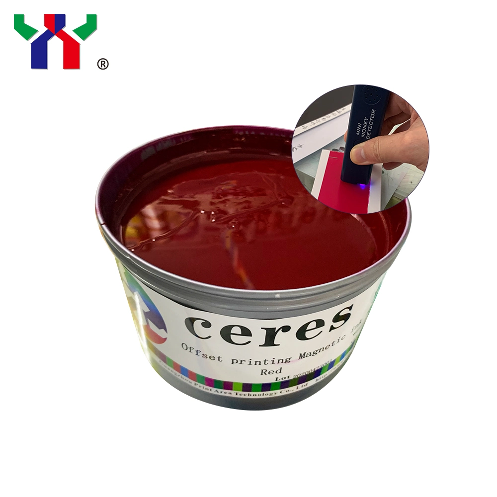 High quality/High cost performance  Security Ink Ceres Offset Magnetic Ink for Money and Security Paper Printing, Color Red, 1kg/Can