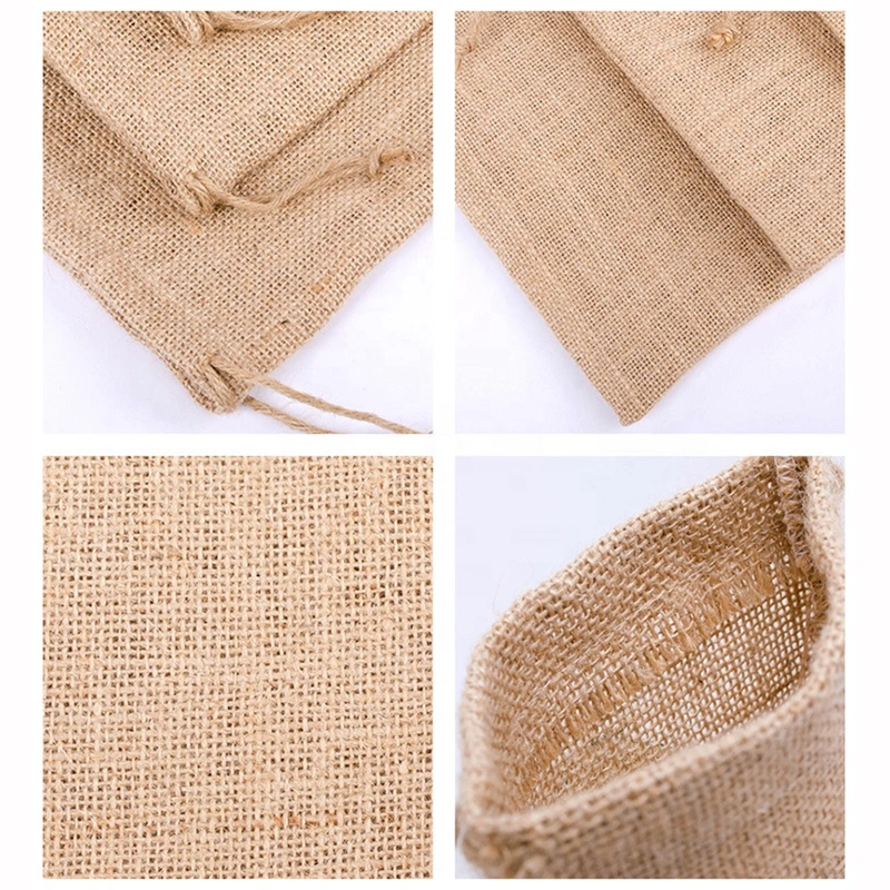 Wholesale/Supplier Eco Friendly Jute Sacks Drawstring Hemp Bag Burlap Gift Bags