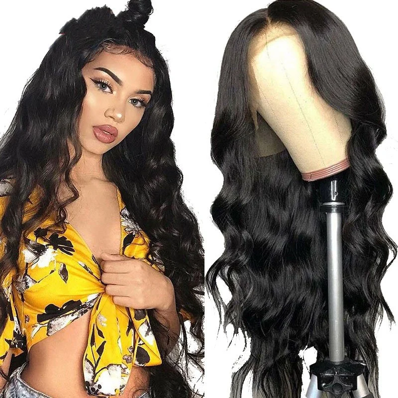 Factory Wholesale/Supplier Full Frontal Closure Lace Wig Cuticle Aligned Brazilian Virgin Hair 150%180% Density HD Transparent Lace Front Human Hair Wig for Black Woman