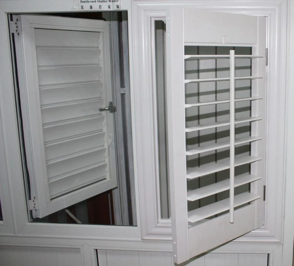 Best UPVC PVC French Vinyl Crank 3X4 Double Pull up Casement Windows