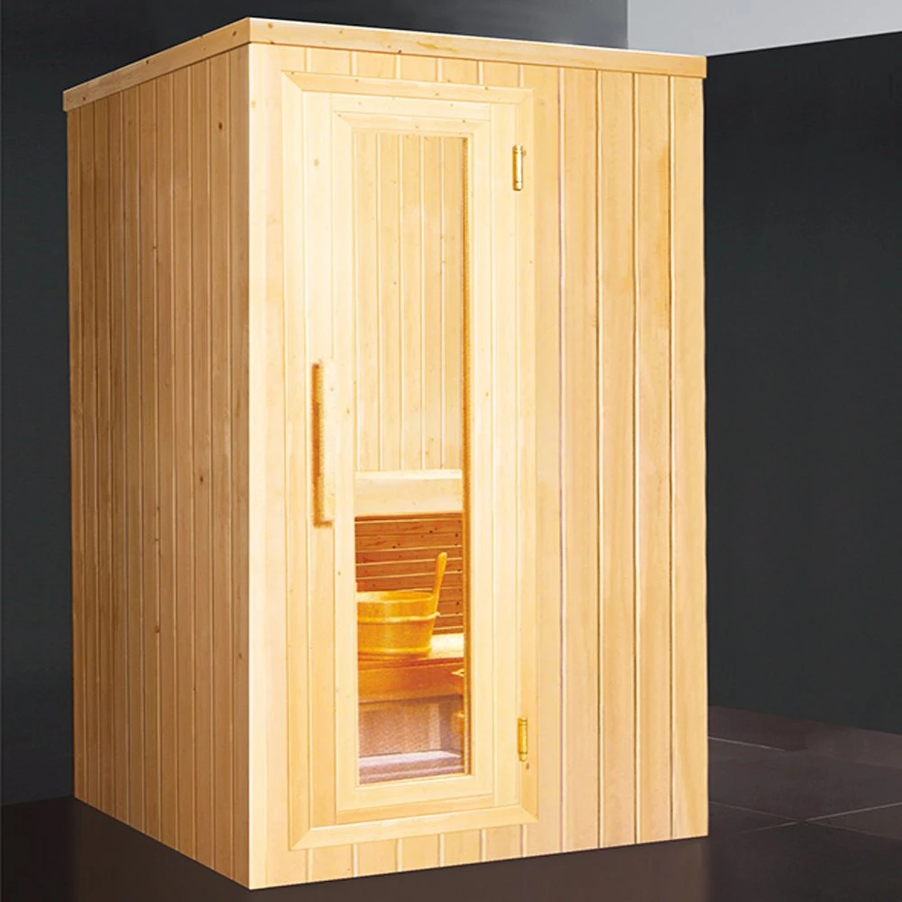 Traditional Style Solid Wood One Person Dry Sauna Room