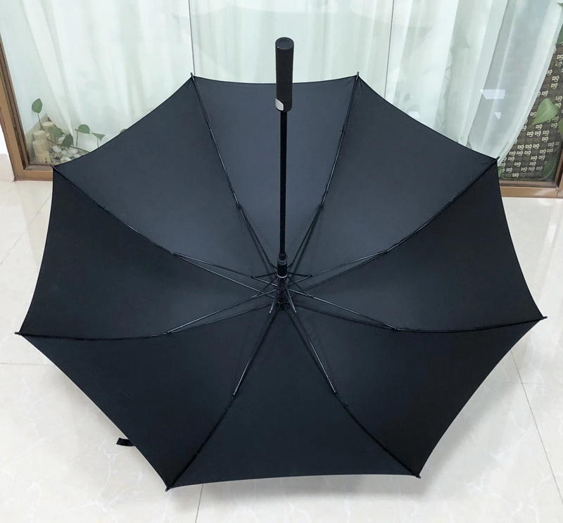 Extra Large Automatic Fiberglass Frame Waterproof Big Wholesale/Supplier Long Stick Golf Umbrella with Custom Logo Print