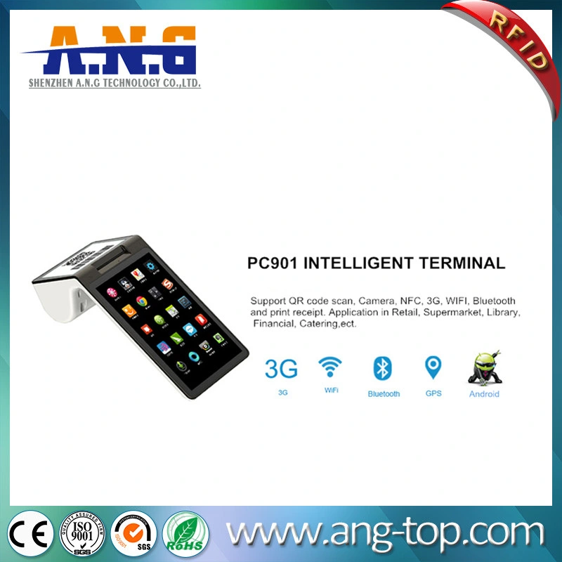 طرف توصيل NFC Android POS محمول ذكي 3G WiFi لاسلكي محمول باليد PC901