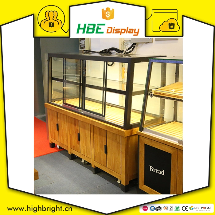 Customized Commercial Wood Bakery Display Stand Rack