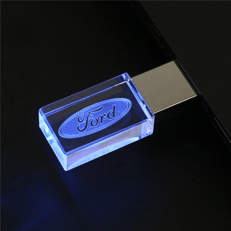 Hot Selling OEM Custom Logo Engrave Crystal 8GB 16GB USB 2.0 3.0 Pen Drive 3D Logo USB Flash Drive USB Stick USB Drive