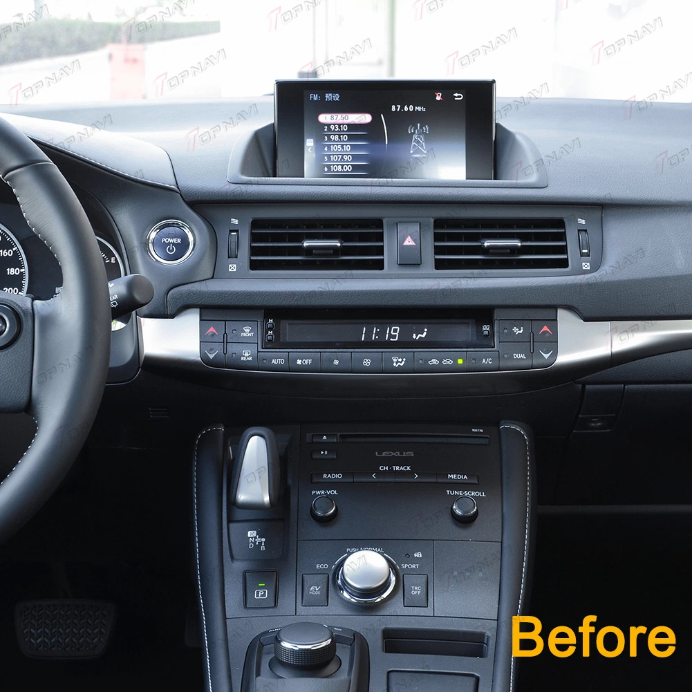 10,25" Android for Lexus CT 2011-2017 Navegación para el coche Reproductor GPS DSP CarPlay