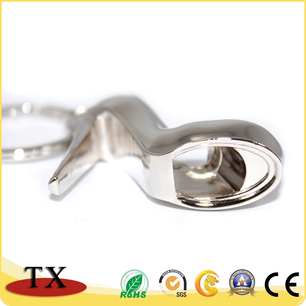 Good Looking Lady's High-Heeled Shoes Shape Metal Zinc Alloy Key Chain