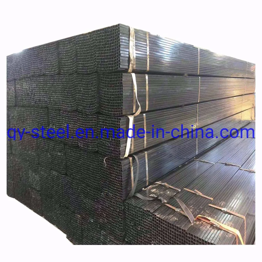 Black Oiled Ms Square Iron Steel Pipe Per Meter Mill Price Tube Weight Chart