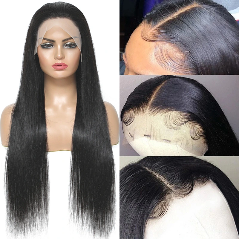 Europen Human Hair Lace Front Wig 13*6 150% High Density Natural Hair 28 Inch Straight