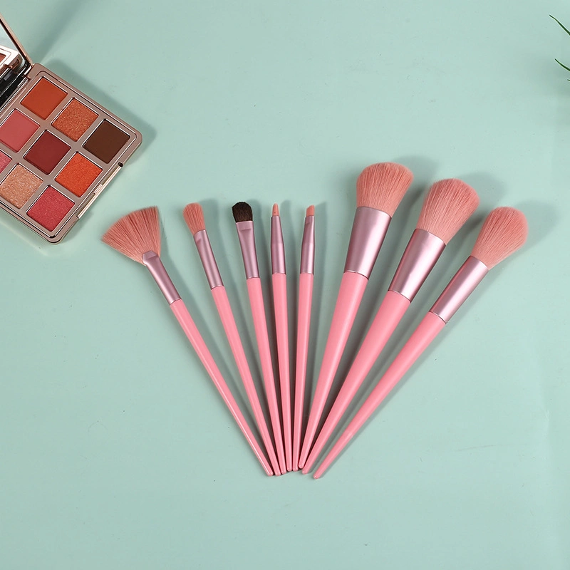 4colors*8PCS Makeup Brush Set Low Price Vegan Synthetic Hair Beauty Tools