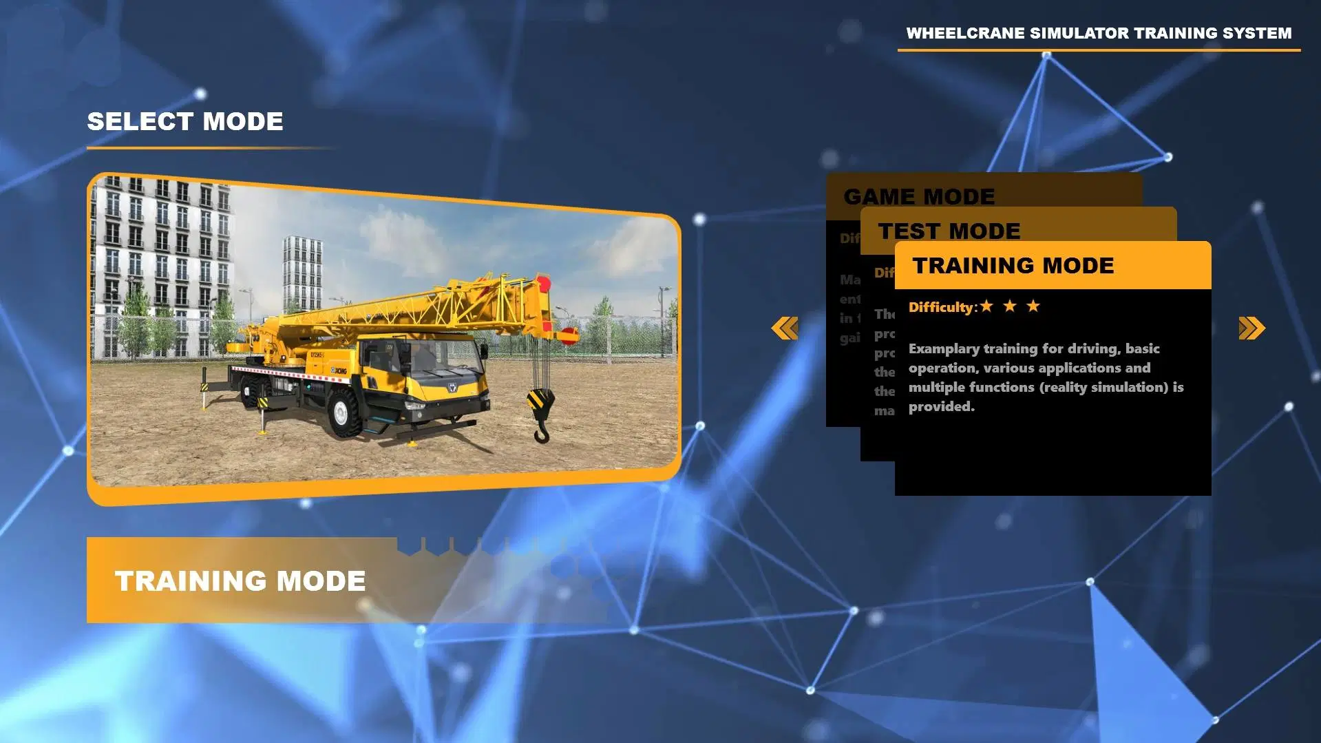 China Truck Crane Training Simulatoren Kran Simulatoren