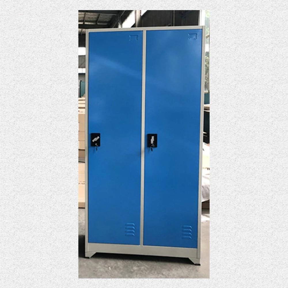 Fas-025 Diseño simple Metal personal de 2 puertas armario de ropa el Armario de acero
