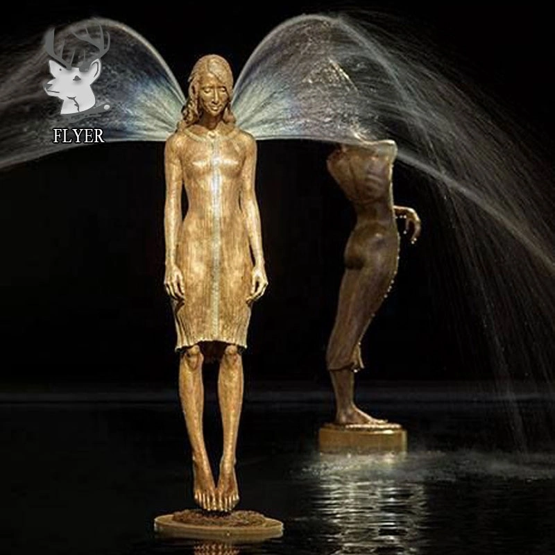 Красивые Hotsale высокое качество жизни размер бронзовый леди фонтан бронзовый фонтан Graden воды для продажи