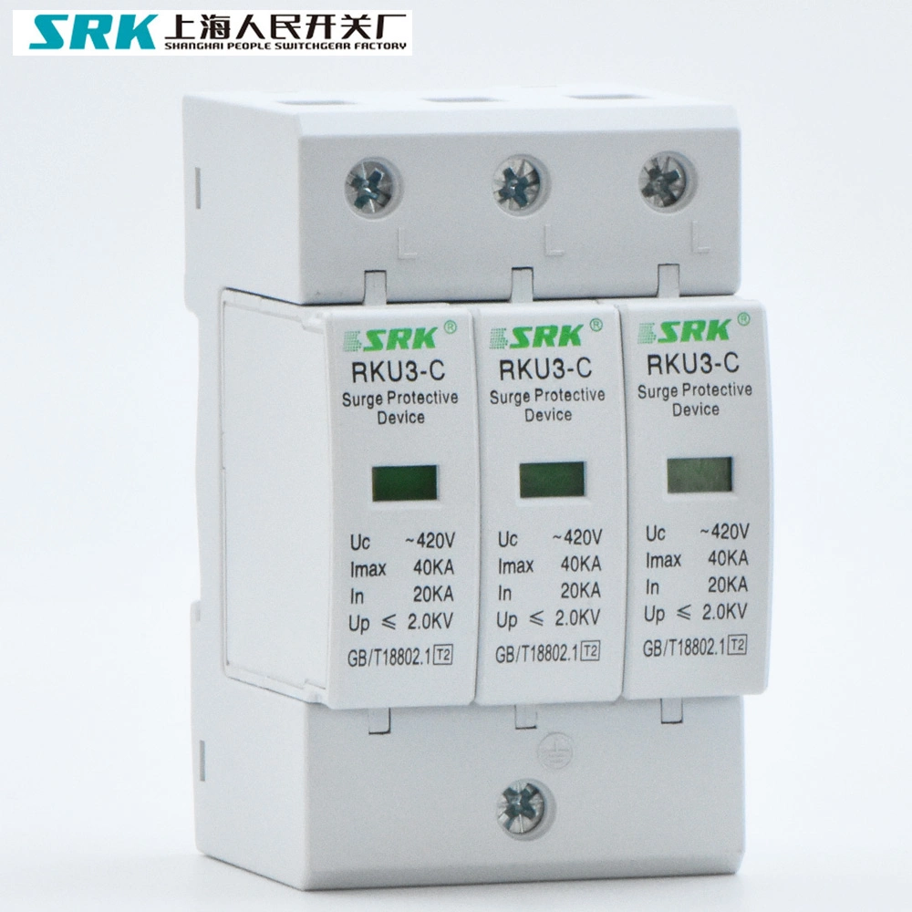 Factory Price DIN Rail 10ka 20ka 40ka 1p 2p Single Phase Class II AC Electric SPD 240 Volt Surge Protector