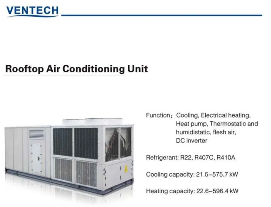 Ventech Central Air Conditioner Air Cooled Package Vertical Unit