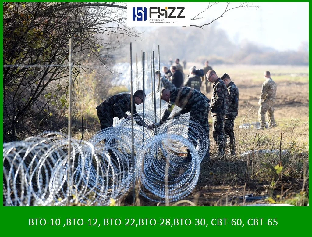 [Militarystyle] fuerte Galvanized Concertina Razor Wire Garden Fence