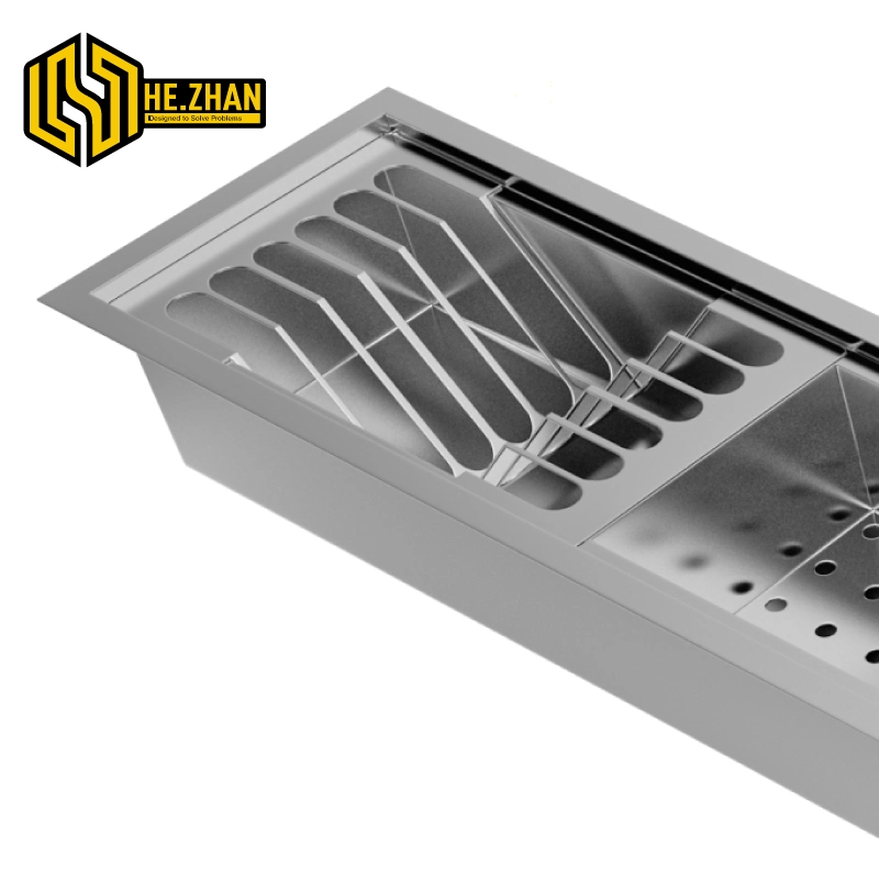 Fregadero de acero inoxidable 304 multifuncional con rejilla de drenaje y. Drainboard rectangular