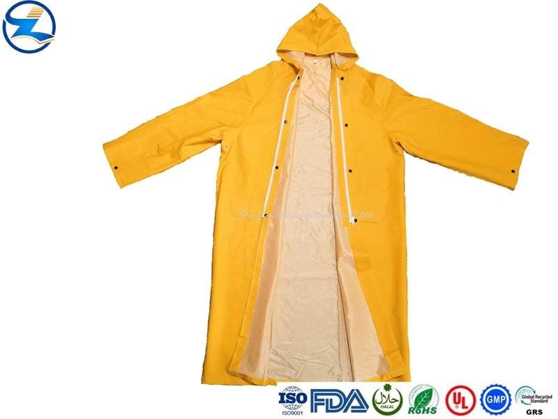 PVC 0,35mm Film peut faire de PVC imperméable Femme Homme grande taille, avec film PVC recouvert de feuille en PVC souple