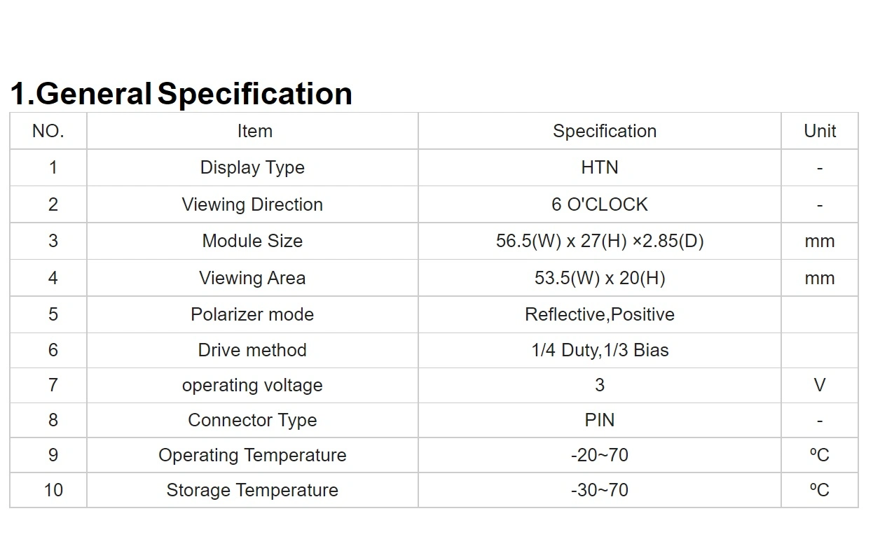 Customized Smart Meter LCD with Htn, Positive Reflective Display Mode