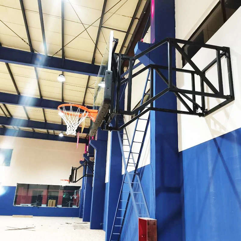 Support de basket-ball mural extérieur réglable en hauteur de qualité supérieure pour adolescents.