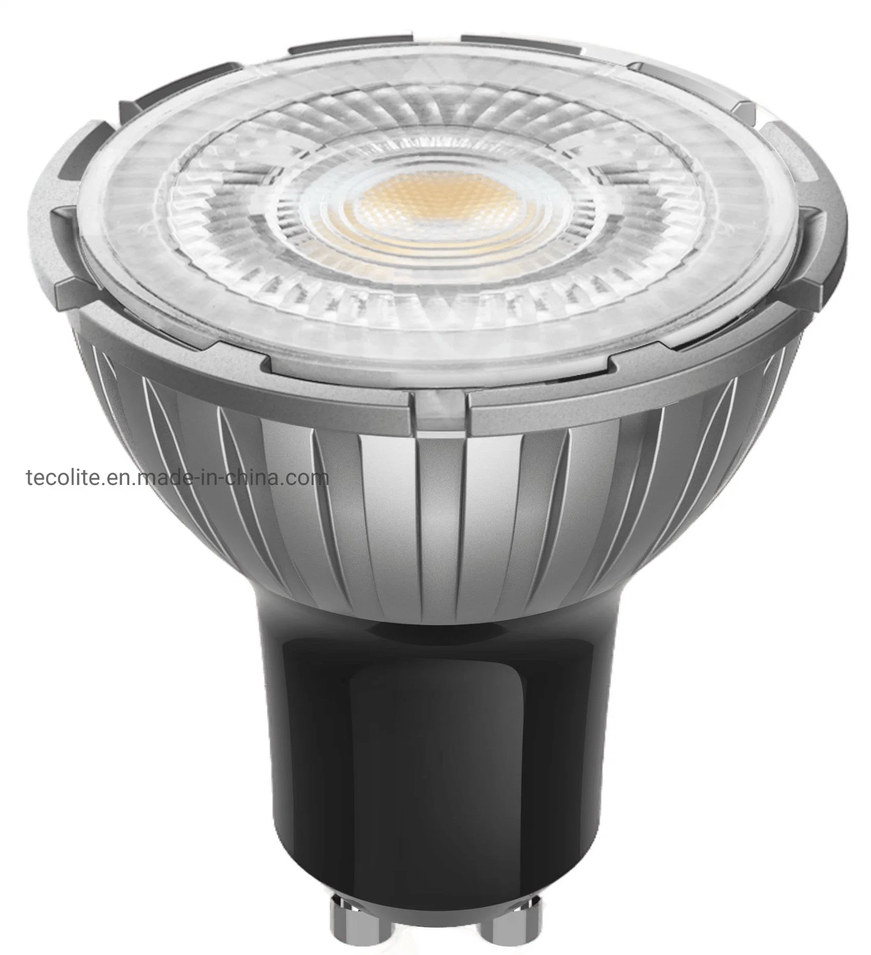 Color gris de aletas Premium 7W 4000K 36D Non-Dimmable LED LED GU10 Spotlight LÁMPARA DE LED Bombilla LED