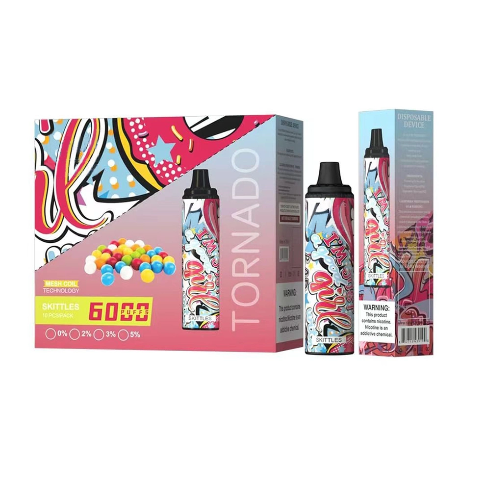 Atacado tornado 6000 Puffs descartáveis Electronic Tacendeis Big Vapor