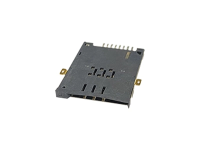 2.54 mm Pitch Chip SIM Card Holder Connector with Ejector 8 Circuits