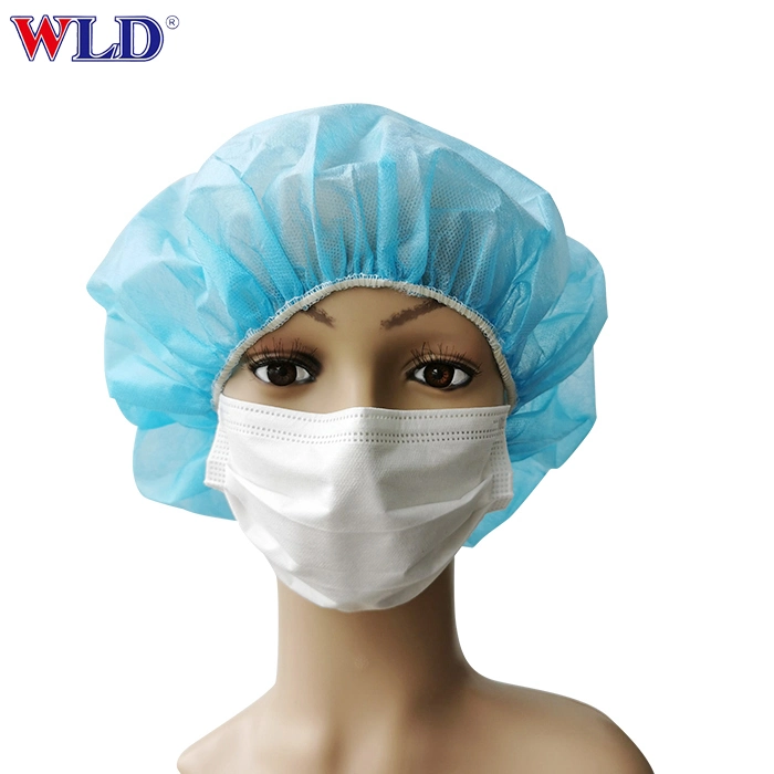 Disposable Nonwoven PP Bouffant Cap/Head Covers for Food Processing and Cleanroom