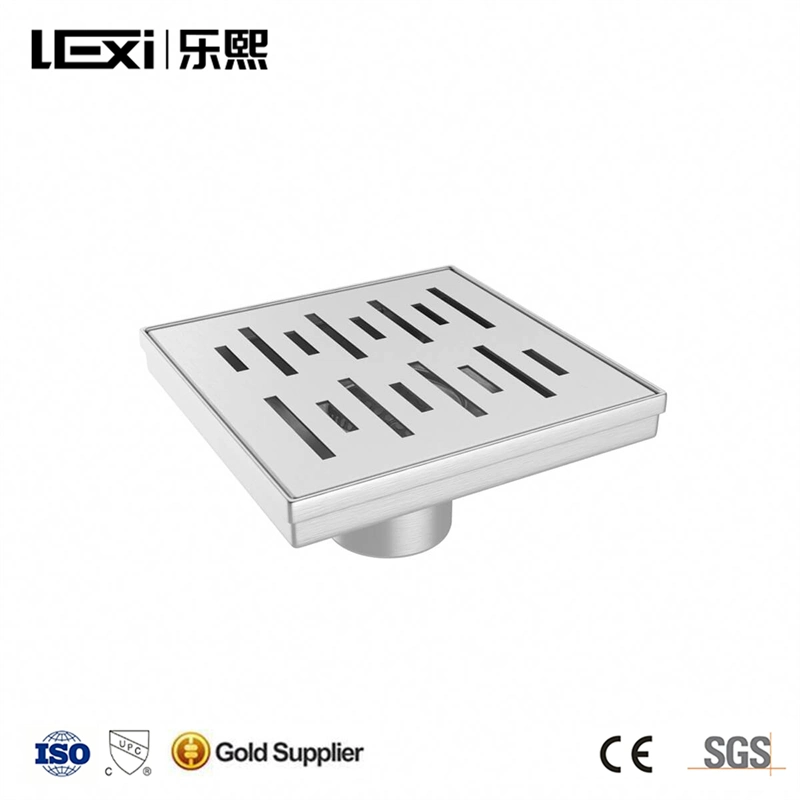 SS304 Watermark Cupc Certified Silver Square Shower Floor Drain