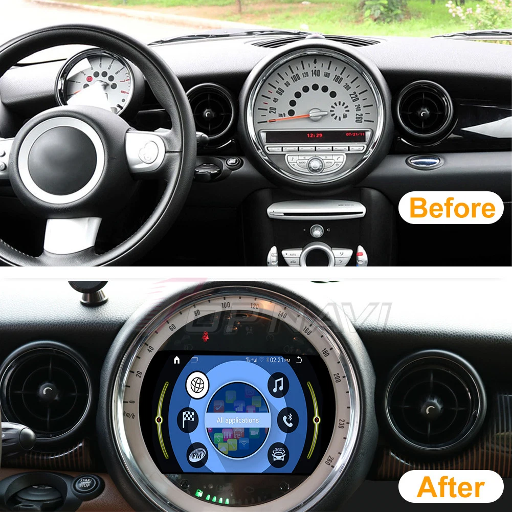 Android 11 Auto Stereo Auto Multimedia Player für Mini Cooper R56 2007 2008 2009 2010 4+64GB Autorradio