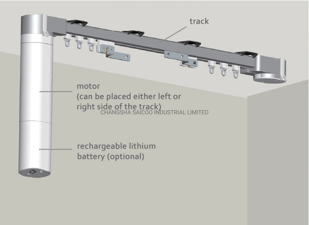 Smart Automatic Rail Motorized Curtain Opener Zigbee Curtain Motor with Smart Curtains