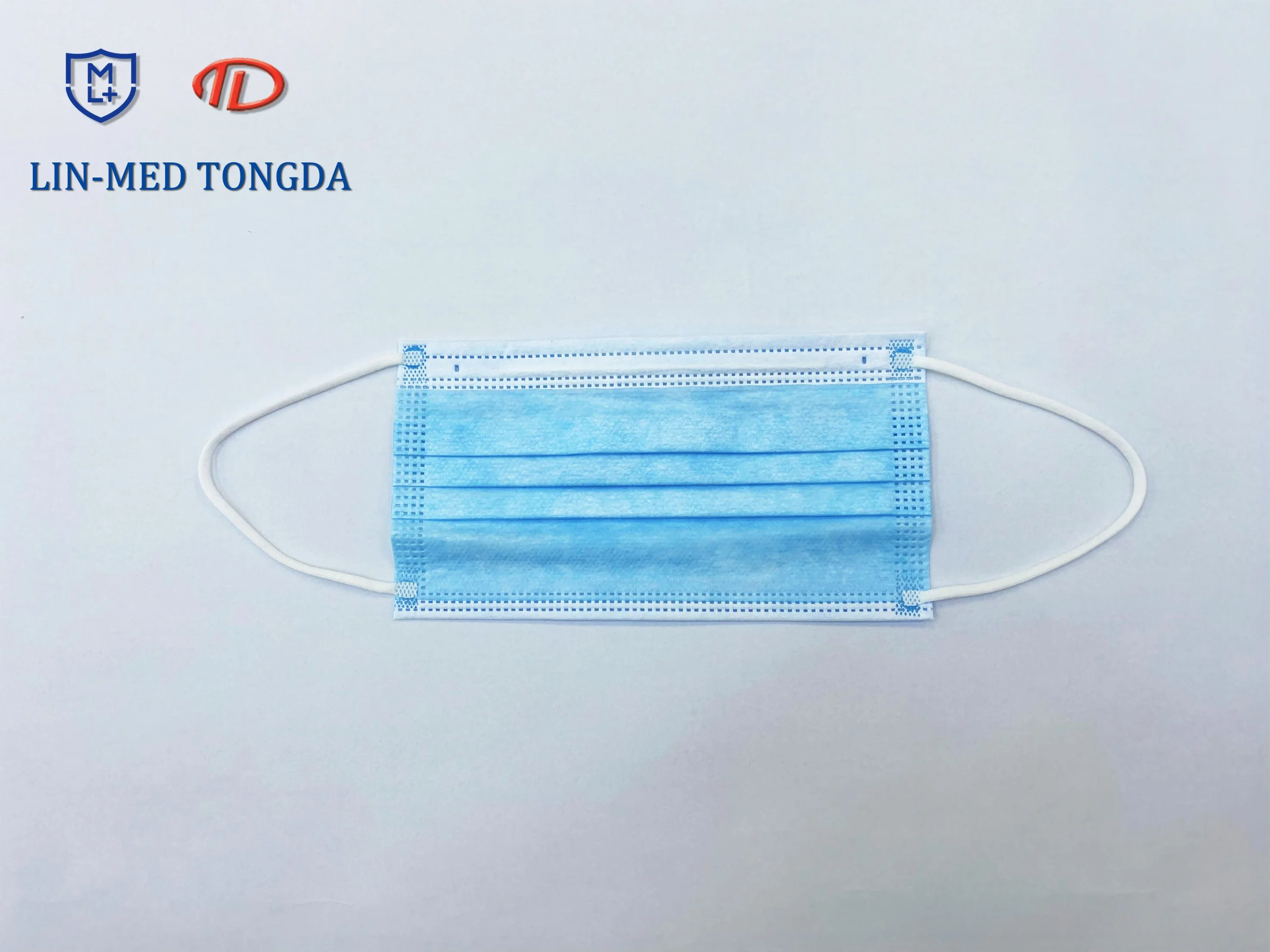 Face Mask with Earloop 3ply Non Woven Bfe99 Skin-Friendly Disposable Individual Packing 3-Ply Medical Mask CE