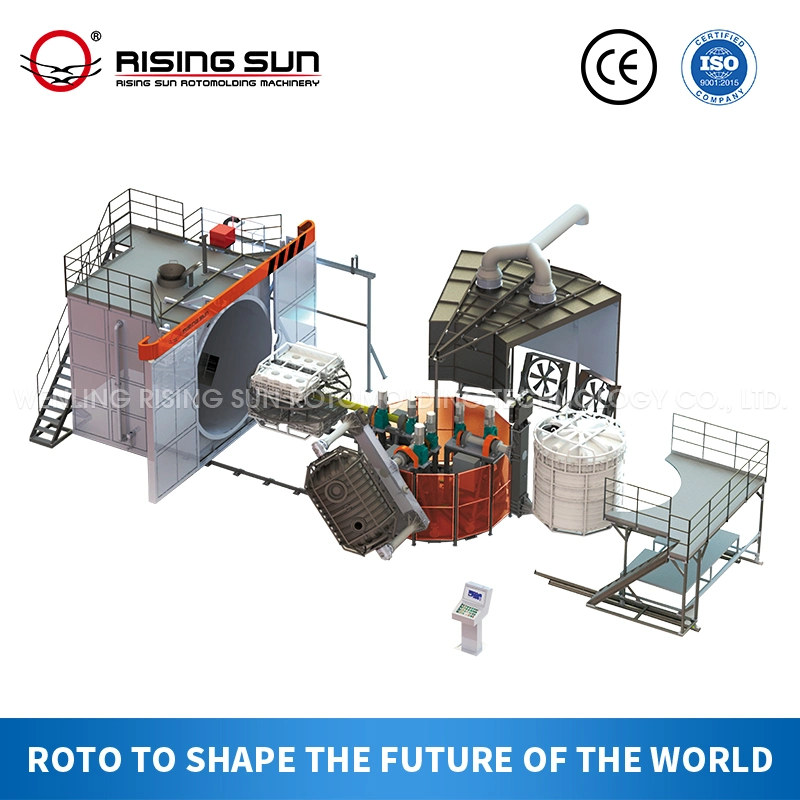 Máquina para hacer Rotomolding carrusel el tráfico de plástico barrera