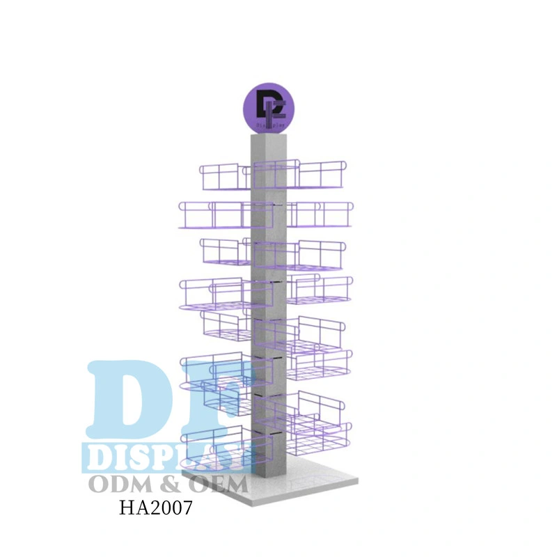 Floor Hat Display Rack Hanging Hat Holder Multi-Layer Metal Wall Hanger Baseball Display Floor Stand Free Stand Shelves