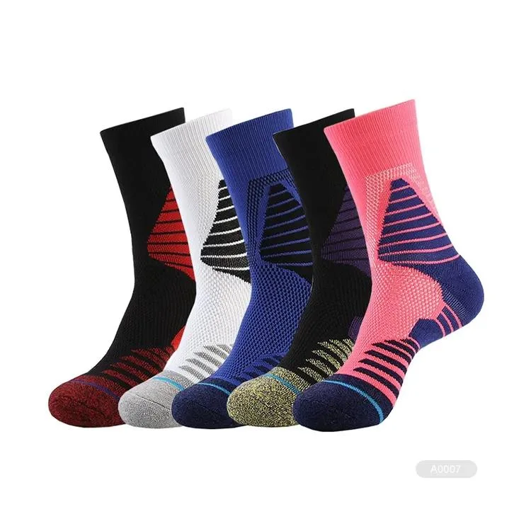 MOQ 12 Pairs Custom Design Logo High quality/High cost performance  Sports Socks for Football Soccer Running Basketball Cycling Rugby Compression Grip Winter Men's Women's Print Socks