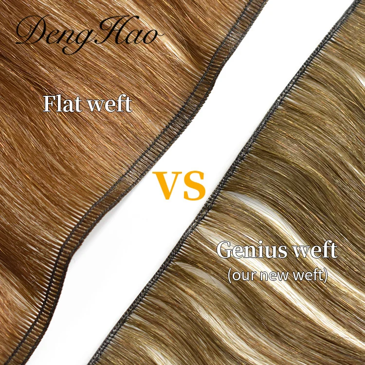 2023 New Weft Unprocessed European Natural Human Hair Genius Weft Hair Extension