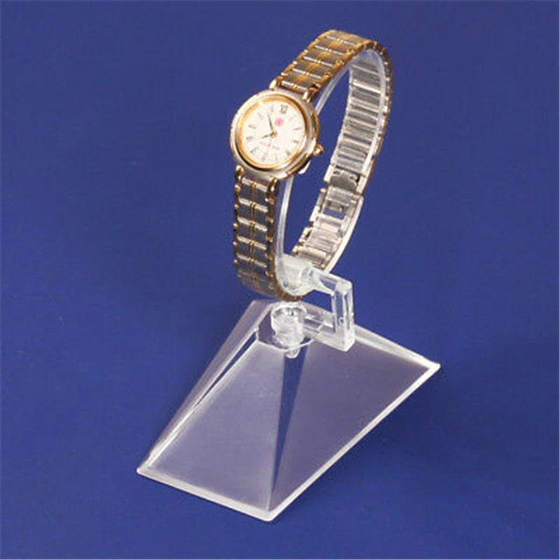 Reloj de bolsillo plástico acrílico transparente acrílico de lujo Ver Soporte de pantalla