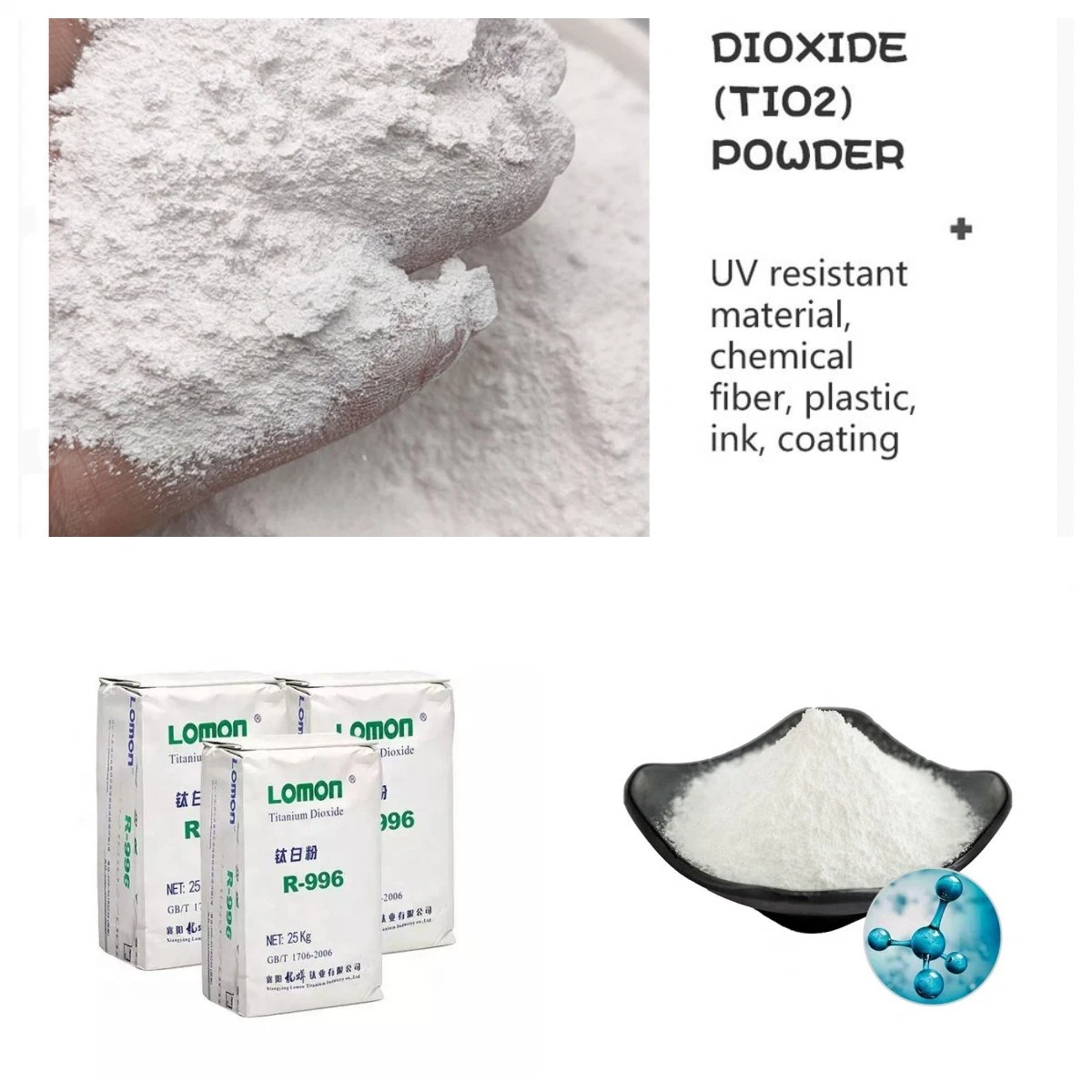 Special Rutile Chloride Process R996 Titanium Dioxide for Paint Ink